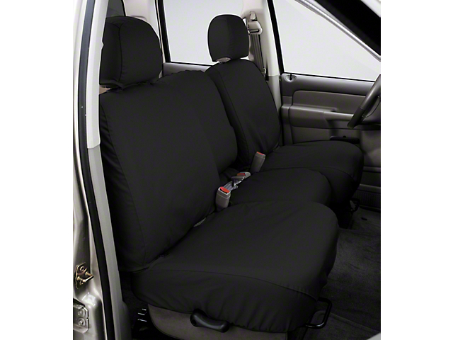 Covercraft SeatSaver Second Row Seat Cover; Charcoal; With Folding Solid Bench Seat and 2-Adjustable Headrestss (18-22 Jeep Wrangler JL)