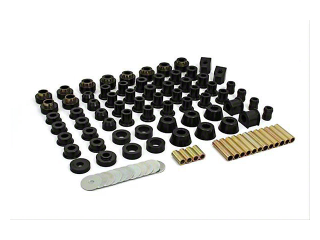 Daystar Suspension Bushing Kit; Black; Includes All Polyurethane Components Available For Vehicle (80-86 Jeep CJ5 & CJ7)
