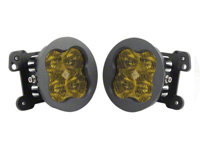 Diode Dynamics SS3 Max Type M LED Fog Light Kit; Yellow SAE Fog (20-24 Jeep Gladiator JT Launch Edition, Overland & Rubicon w/ Plastic Front Bumper)