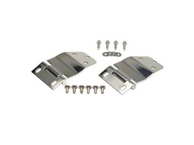 Liftgate Hinge; Polished Stainless Steel; Pair (77-86 Jeep CJ7)