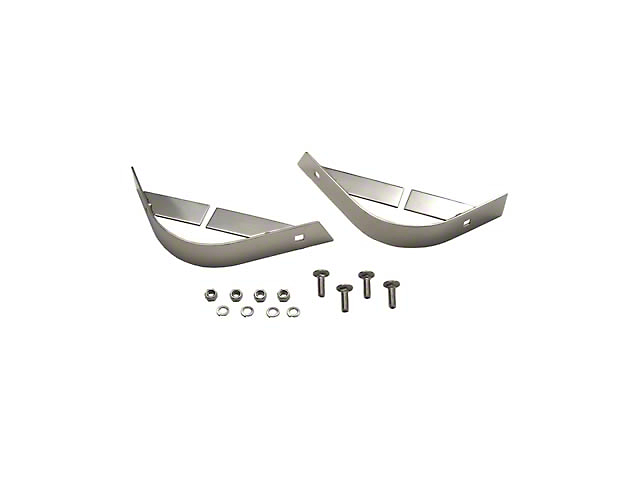 Rear Body Guard; Polished Stainless Steel; Pair (87-95 Jeep Wrangler YJ)
