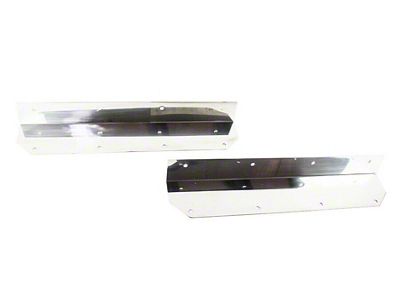 Step Cover Inlay; Polished Stainless Steel; Pair (87-95 Jeep Wrangler YJ)