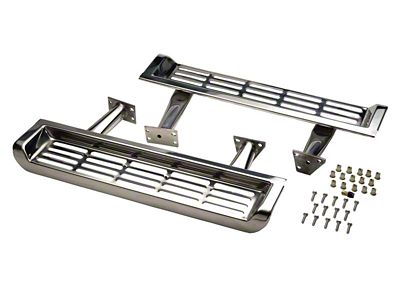 Side Step; Polished Stainless Steel; Pair (97-00 Jeep Wrangler TJ)