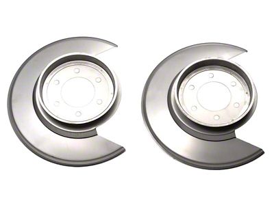 Disc Brake Dust Cover; Polished Stainless Steel; Pair (76-78 Jeep CJ5 & CJ7)
