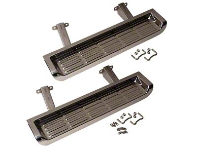 Side Step; Polished Stainless Steel; Pair (01-06 Jeep Wrangler TJ)