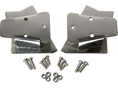 Mirror Relocation Bracket; Polished Stainless Steel; Pair (03-06 Jeep Wrangler TJ)