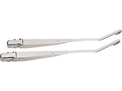 Windshield Wiper Arms; Polished Stainless Steel; Pair (97-06 Jeep Wrangler TJ)