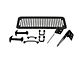 Hood Kit; Black Powder Coated Stainless Steel (78-95 Jeep CJ5, CJ7, Wrangler YJ)