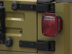 Kentrol Tailgate Hinge; Black Powder Coated Stainless Steel; Pair (97-06 Jeep Wrangler TJ)