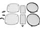 Wire Mesh Headlight Guard; Set of 6; Black Powder Coated Stainless Steel (97-06 Jeep Wrangler TJ)