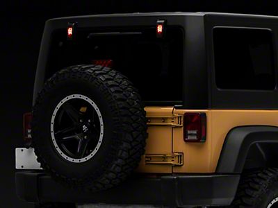 Raxiom Jeep Wrangler Axial Series Rear Window Glass Hinge LED Lights  J153594 (07-18 Jeep Wrangler JK w/ Hard Top) - Free Shipping