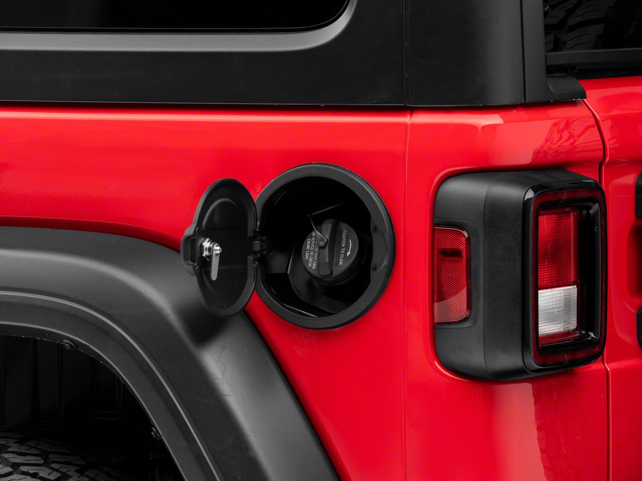 RedRock Jeep Wrangler Locking Aluminum Fuel Filler Door Cover J153595-JL  (18-23 Jeep Wrangler JL, Excluding Diesel) Free Shipping