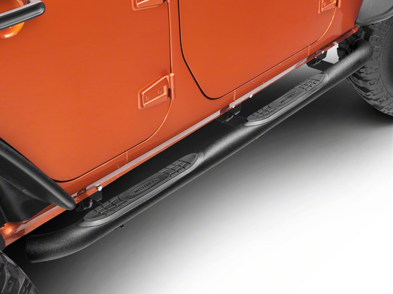 Smittybilt Jeep Wrangler 3-Inch Sure Side Step Bars; Textured