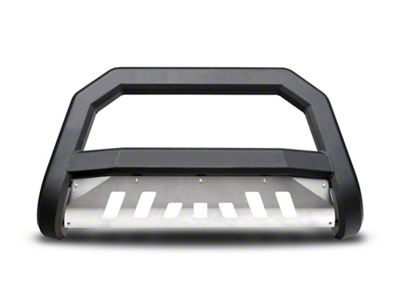 Armordillo AR Series Bull Bar with Aluminum Skid Plate; Matte Black (10-18 Jeep Wrangler JK)