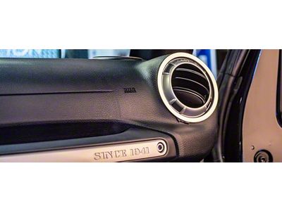 Front A/C Stainless Steel Trim Rings; 4-Piece (07-18 Jeep Wrangler JK)