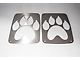 Tail Light Cover; Brushed Satin; Paw Print Style; 2-Piece (07-18 Jeep Wrangler JK)