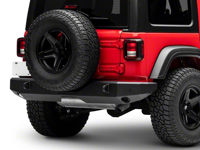 Full Width Rear Bumper; Fine Textured Black (18-24 Jeep Wrangler JL)
