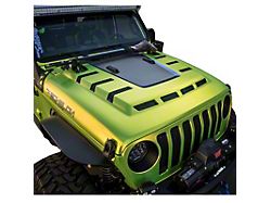 Ram Air Extractor Hood with Carbon Fiber Top; Unpainted (20-22 Jeep Gladiator JT)
