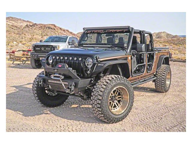 Stubby Front Bumper; Textured Black (07-18 Jeep Wrangler JK)