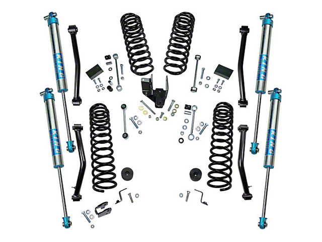 SuperLift 4-Inch Dual Rate Coil Spring Suspension Lift Kit with King 2.0 Shocks (18-23 2.0L or 3.6L Jeep Wrangler JL 2-Door)
