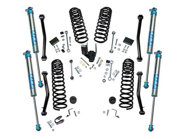 SuperLift 4-Inch Dual Rate Coil Spring Suspension Lift Kit with King 2.0 Shocks (18-24 Jeep Wrangler JL 4-Door, Excluding 4xe & Rubicon 392)