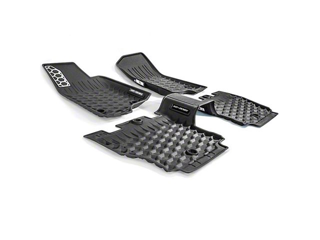 Air Design Soft Touch Front and Rear Floor Liners; Black (18-24 Jeep Wrangler JL 4-Door, Excluding 4xe)