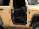 Body Armor 4x4 Front Tube Doors; Textured Black (07-18 Jeep Wrangler JK)