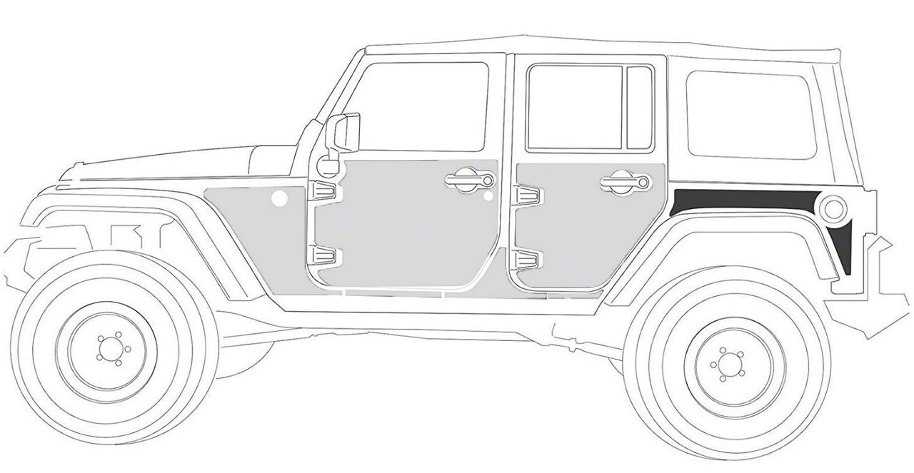 Smittybilt Jeep Wrangler MAG Armor Magnetic Trail Skin for Rear Fender ...