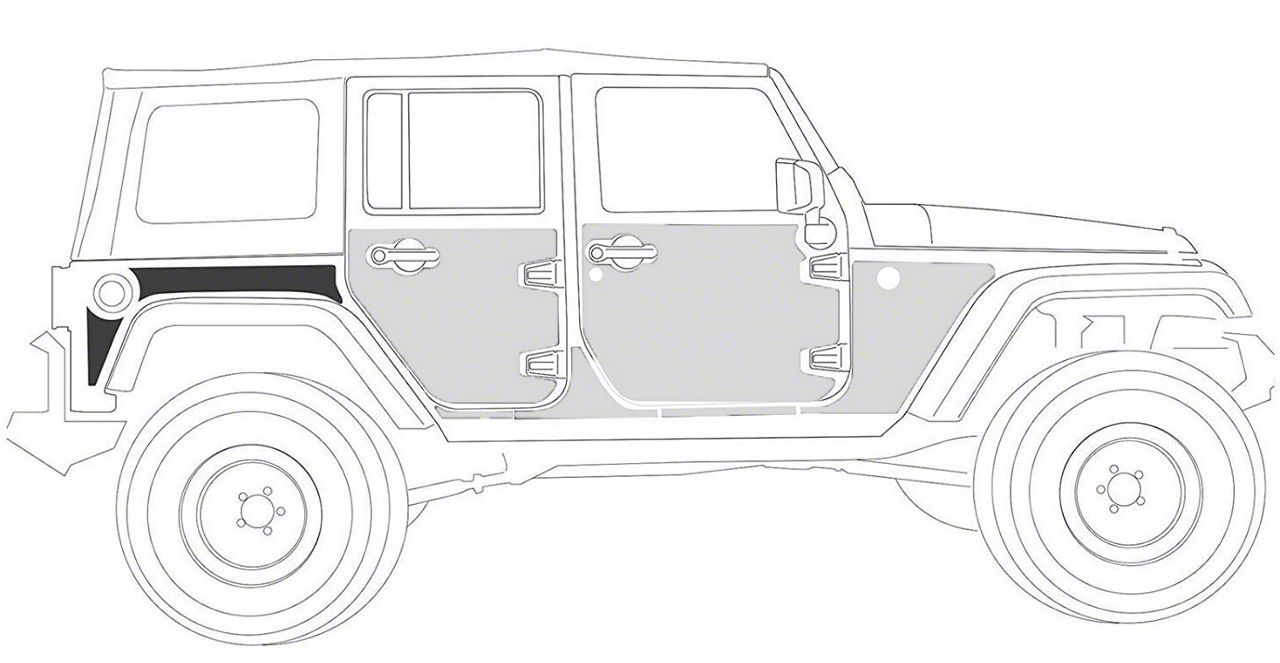 Smittybilt Jeep Wrangler MAG Armor Magnetic Trail Skin for Rear Fender ...