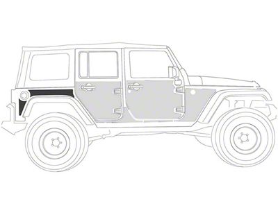 Smittybilt MAG Armor Magnetic Trail Skin for Rear Fender Flare; Passenger Side (07-18 Jeep Wrangler JK 4-Door)
