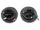 Quake LED Tempest 7-Inch Headlights and 4-Inch Fog Lights with White DRL Halo and Amber Turn Signal; Black Housing; Clear Lens (76-86 Jeep CJ5 & CJ7; 97-18 Jeep Wrangler TJ & JK)