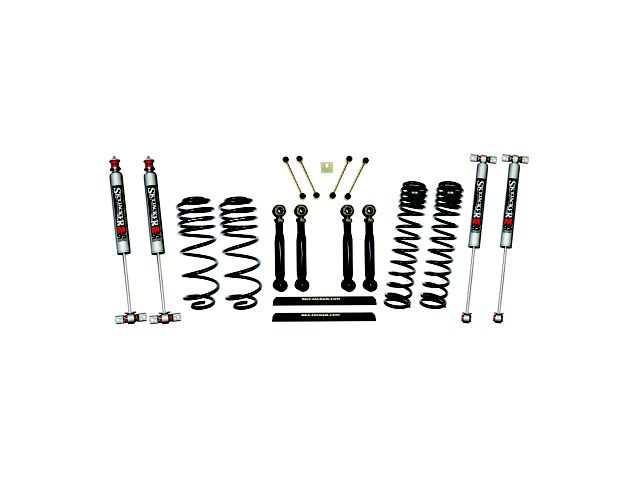 SkyJacker 4-Inch Dual Rate Long Travel Suspension Lift Kit with Adjustable Flex Links and M95 Performance Shocks (97-02 Jeep Wrangler TJ)