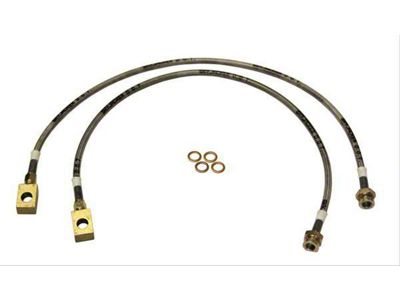 SkyJacker Front Stainless Steel Brake Lines for 0 to 2.50-Inch Lift (82-86 Jeep CJ5 & CJ7)