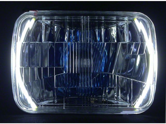 Delta Lights 200mm Halo HID Headlights; Chrome Housing; Clear Lens (87-95 Jeep Wrangler YJ)