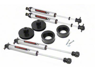 Rough Country 2-Inch Suspension Lift Kit with V2 Monotube Shocks (97-06 Jeep Wrangler TJ)