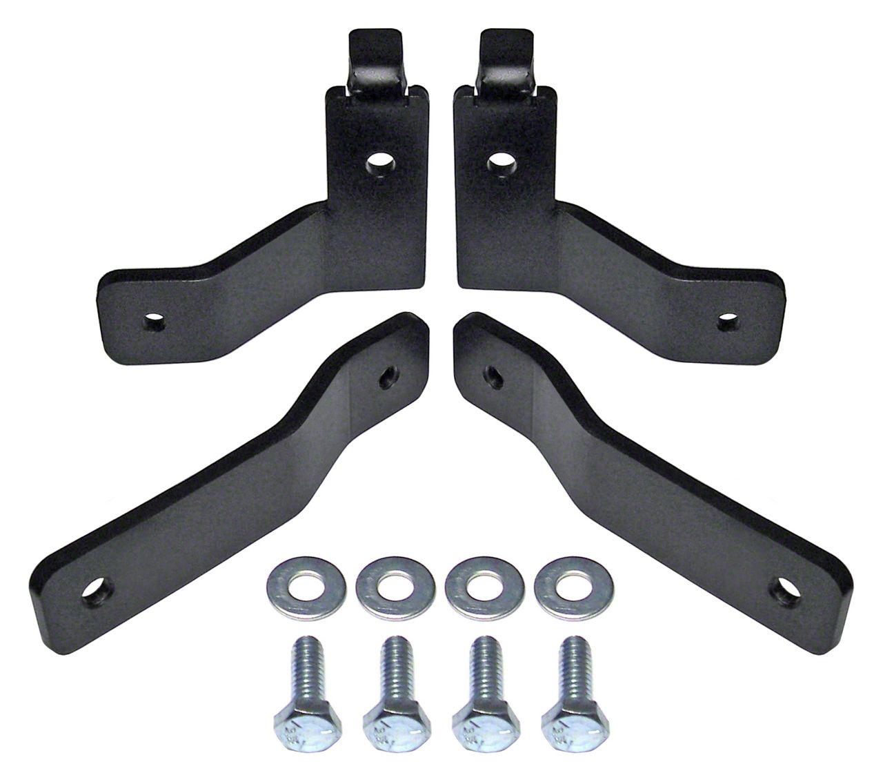 RockJock Jeep Wrangler Brake Hose Relocation Bracket Kit CE9807BLBK
