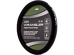 Neoprene Steering Wheel Cover with Wrangler Logo (Universal; Some Adaptation May Be Required)