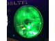 Delta Lights Quad-Bar Armored LED Headlights with Green LED DRL; Chrome Housing; Clear Lens (07-18 Jeep Wrangler JK)