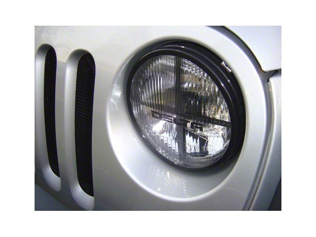 Delta Lights Quad-Bar Armored Xenon Headlights with Halogen DRL; Chrome Housing; Clear Lens (07-18 Jeep Wrangler JK)