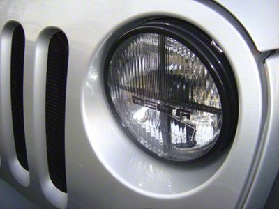 Delta Lights Quad-Bar Armored Xenon Headlights with Halogen DRL; Chrome Housing; Clear Lens (07-18 Jeep Wrangler JK)