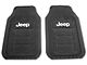 WeatherPro Front and Rear Floor Mats with Jeep Logo; Black (Universal; Some Adaptation May Be Required)
