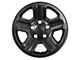 16-Inch Impostor 5-Spoke Wheel Covers; Gloss Black ABS (07-18 Jeep Wrangler JK Sport)