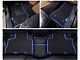 Goodyear Car Accessories Custom Fit Front and Rear Floor Liners; Black/Blue (14-18 Jeep Wrangler JK 4-Door)