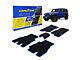 Goodyear Custom Fit Front and Rear Floor Liners; Black/Blue (18-22 Jeep Wrangler JL 4-Door, Excluding 4xe)