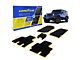 Goodyear Car Accessories Custom Fit Front and Rear Floor Liners; Black/Yellow (14-18 Jeep Wrangler JK 4-Door)