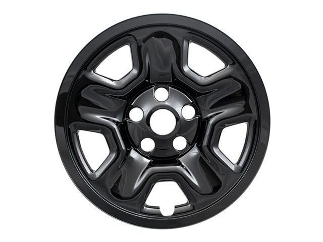 17-Inch Impostor 5-Spoke Wheel Covers; Gloss Black ABS (18-24 Jeep Wrangler JL Sport)