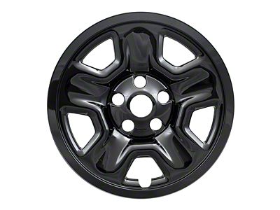 17-Inch Impostor 5-Spoke Wheel Covers; Gloss Black ABS (18-23 Jeep Wrangler JL Sport)