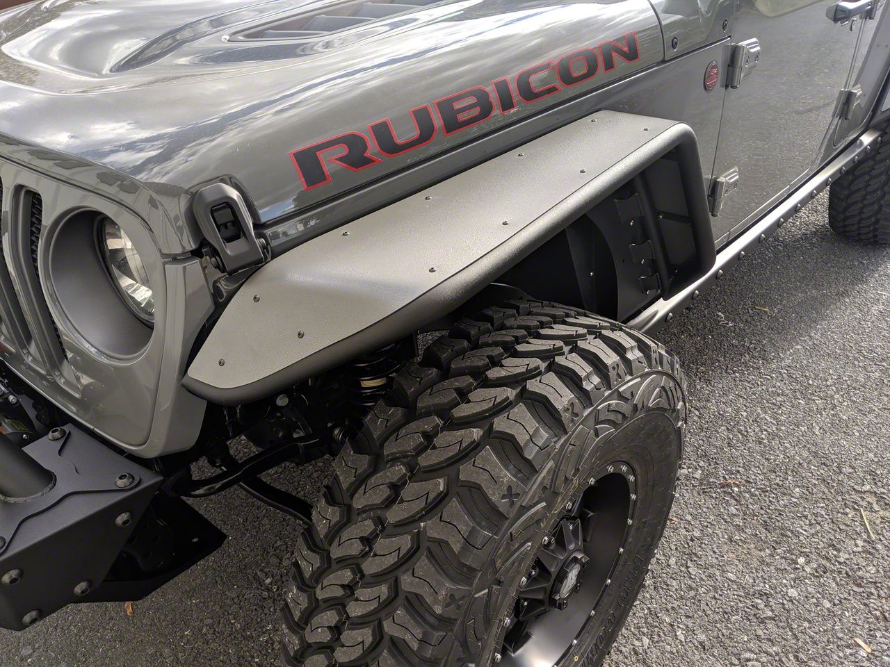 Hauk OffRoad Jeep Wrangler Full Width Tube Fenders; Textured Black