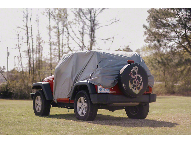 My Wet Willy Tailgate Tent and Rain Cover; Blue (07-22 Jeep Wrangler JK & JL)