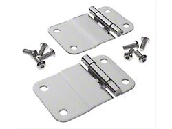 Lower Tailgate Hinges; Stainless Steel (76-86 Jeep CJ7)